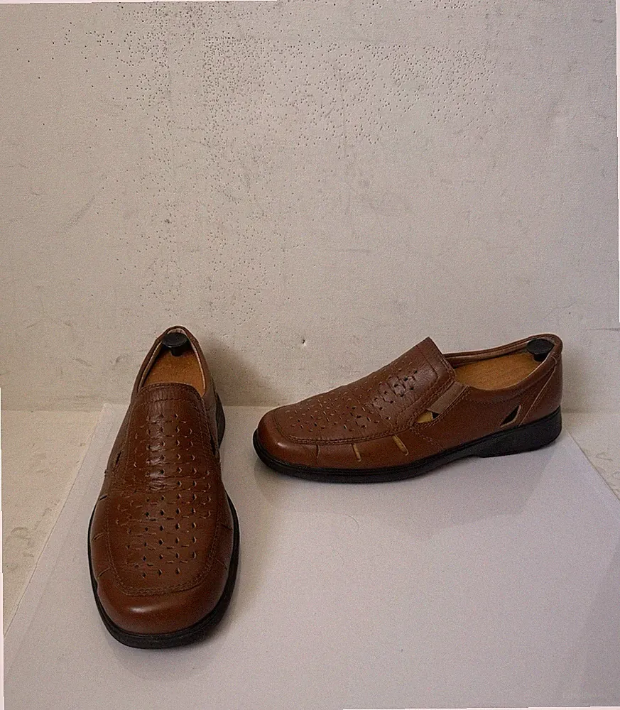 Rohde sommerliche Leder Halbschuhe Größe UK 9 EU 43