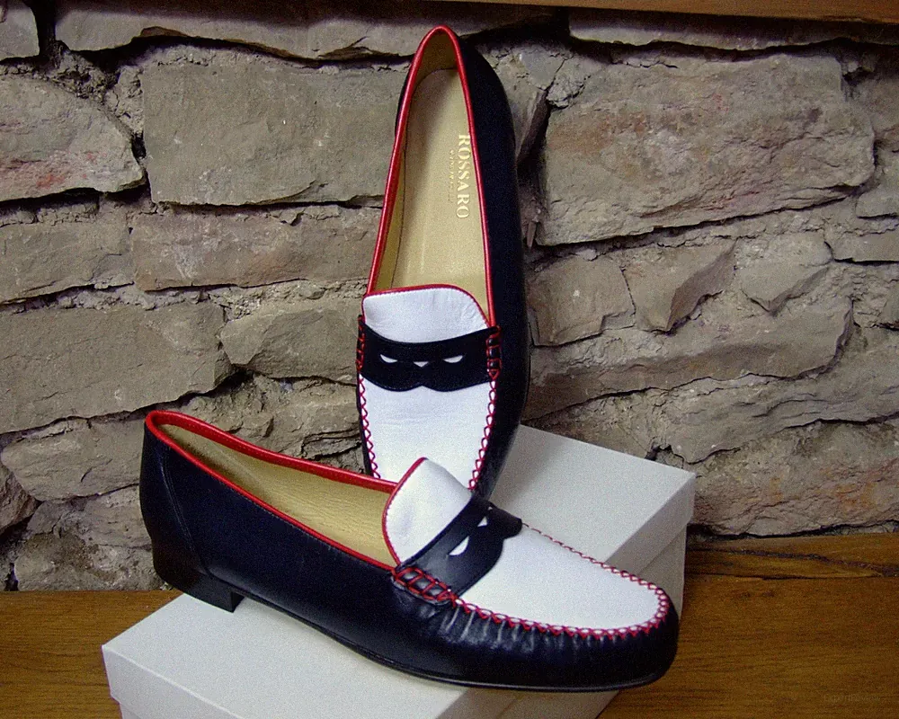 ROSSARO Elegante Slipper Loafer Gr. 43,5 gepolst. Innensohle NEU NP 159,50 €