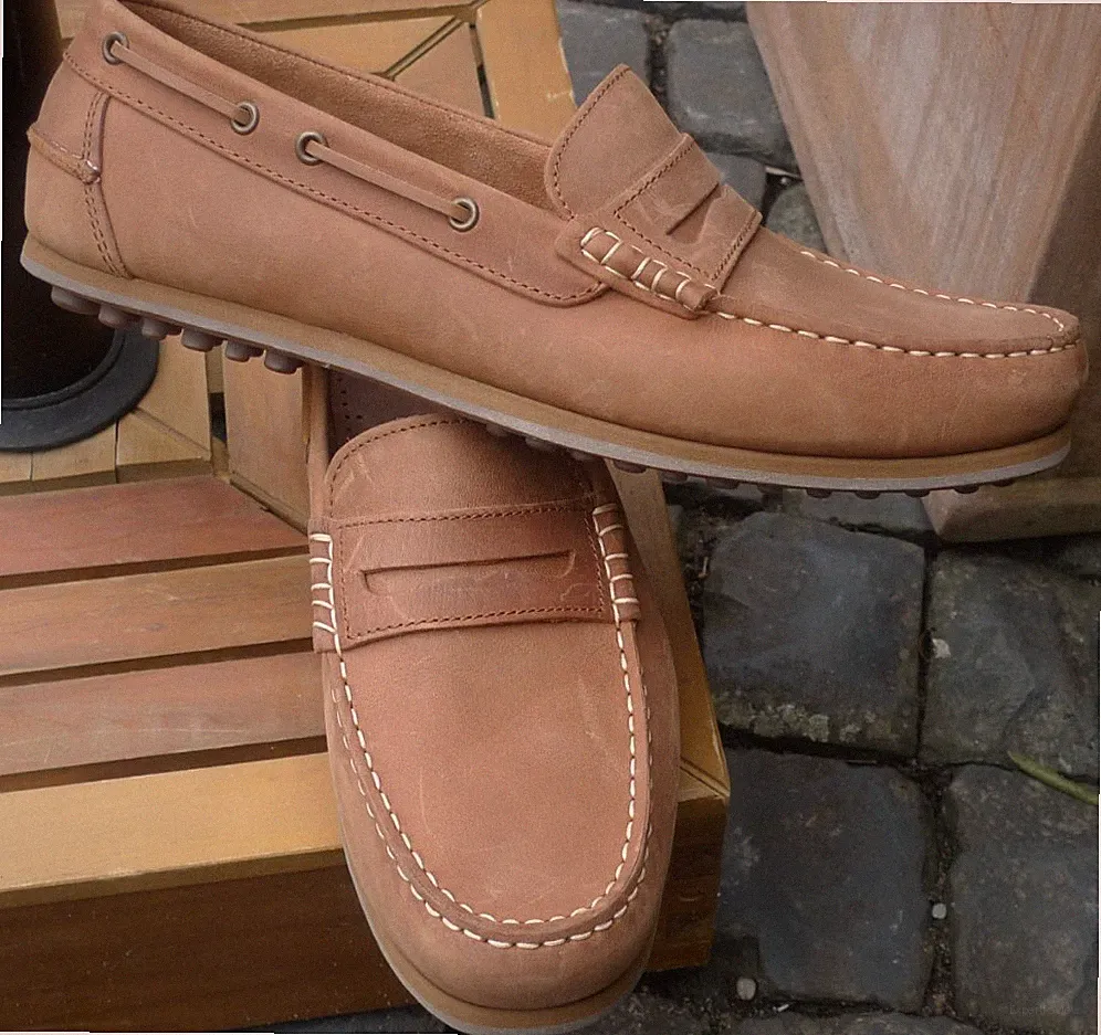 Rover & Lakes Herren Schuhe Halbschuhe Slipper Penny Loafer Mokassin, Gr. 44