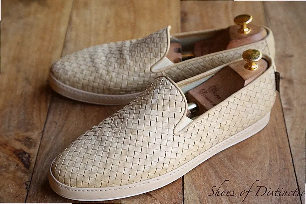 Russell & Bromley Beige Gewebte Espadrilles Halbschuhe Schuhe Herren UK 8...