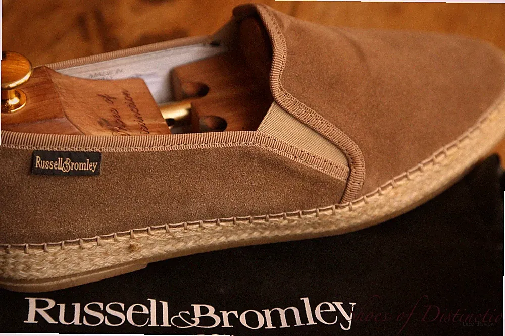 Russell & Bromley Beige Wildleder Halbschuhe Schuhe Espadrilles Herren UK 7 US 8 EU 41