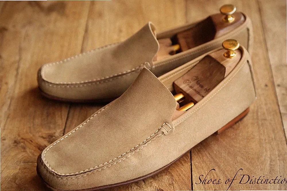 Russell & Bromley Beige Wildleder Schuhe Halbschuhe Herren UK 10,5 US 11,5 EU 44,5