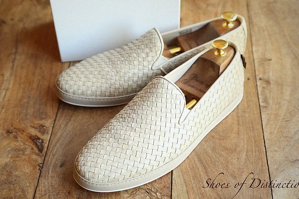 Russell & Bromley Beige Woven Espadrilles Halbschuhe Schuhe Herren UK 10 US 11 EU 44