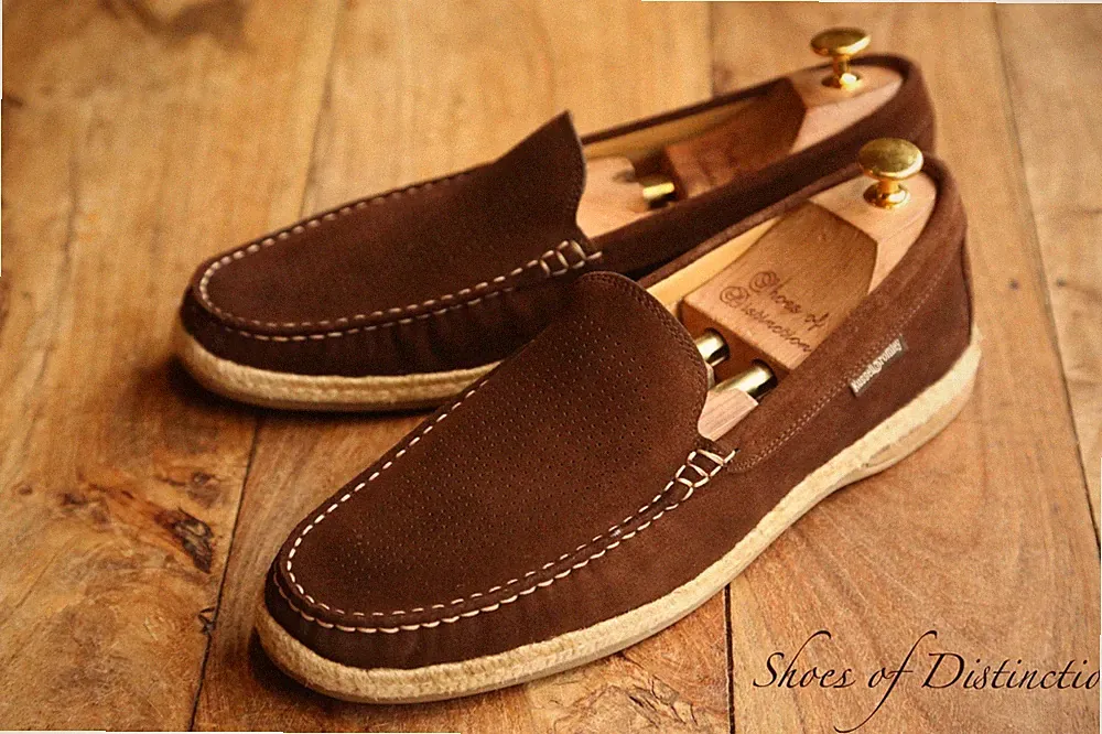 Russell & Bromley Braun Wildleder Espadrilles Halbschuhe Schuhe Herren UK 8...