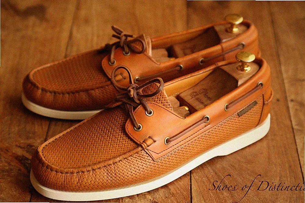 Russell & Bromley hellbraun Leder Boot Deck Schuhe Halbschuhe Herren UK 10 US 11