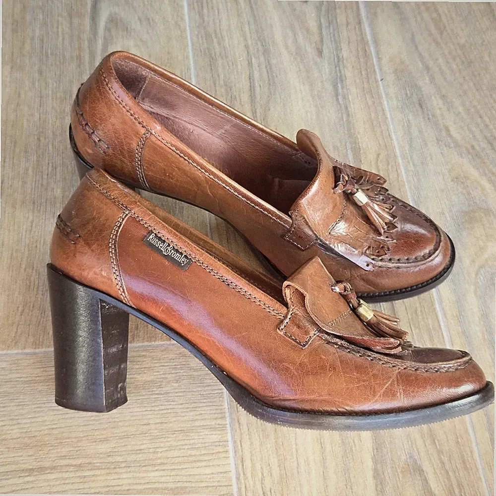Russell & Bromley hellbraune Leder Loaf About Halbschuhe Größe UK 5,5 / EU 38,5