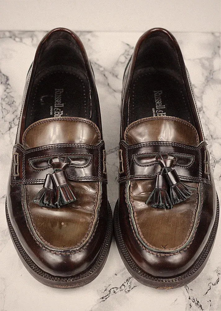 Russell & Bromley Herren Braun Leder Keeble Halbschuhe Schuhe, Größe EU 41,5 / UK 7,5