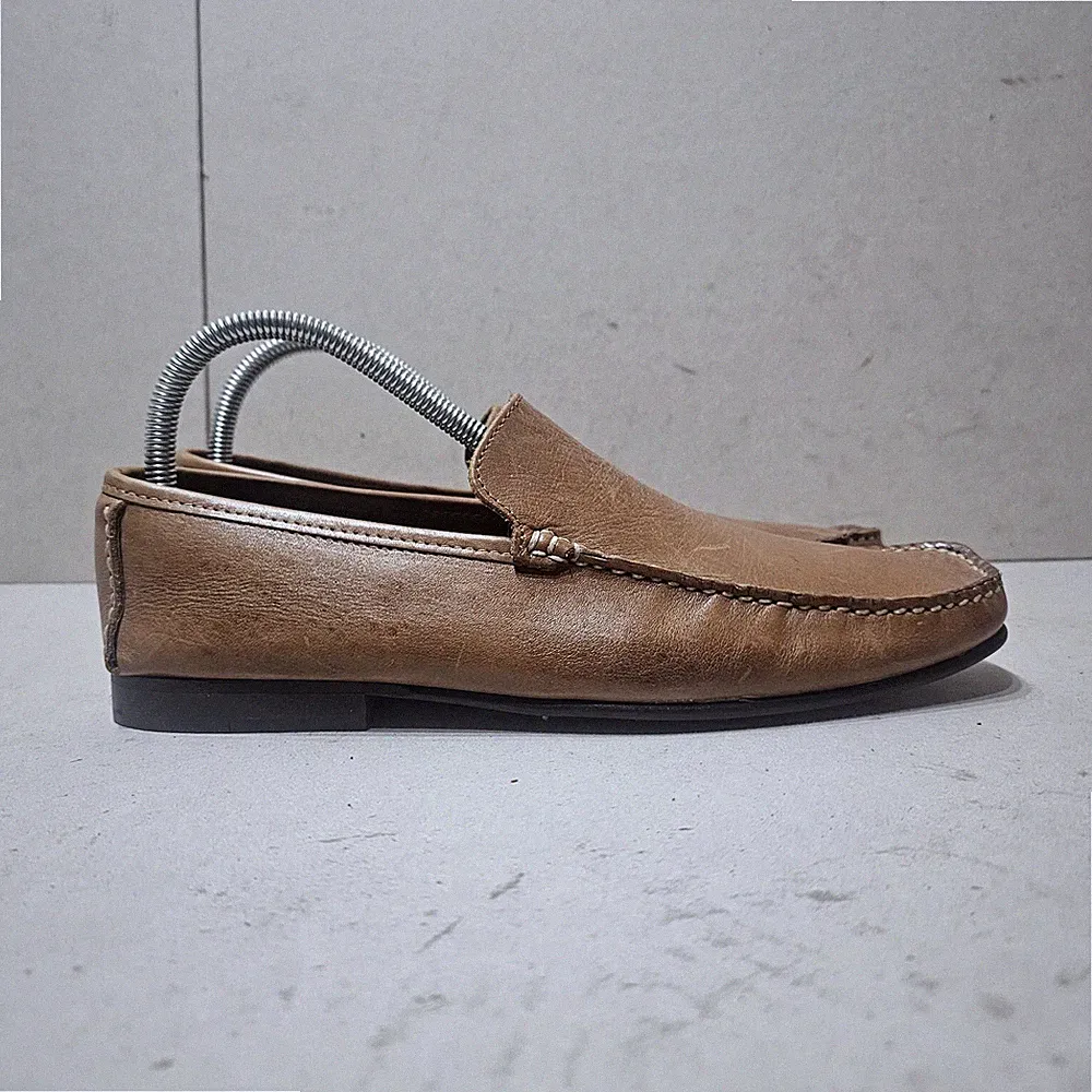 RUSSELL & BROMLEY HERREN LEDER WILDLEDER HALBSCHUH FLACH SCHUHE BRAUN GRÖßE UK6,5 EU40