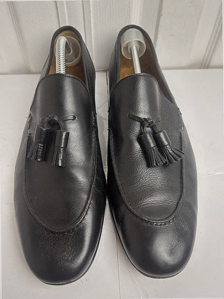 Russell & Bromley Moreschi Vogue schwarz Herren Leder Quaste Halbschuhe UK 9