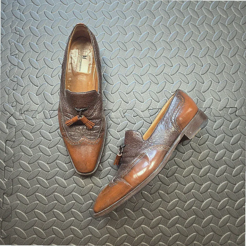 Russell & Bromley Moreshi Quaste Halbschuh Herren Größe UK 9,5 US 10,5 italienisches Leder