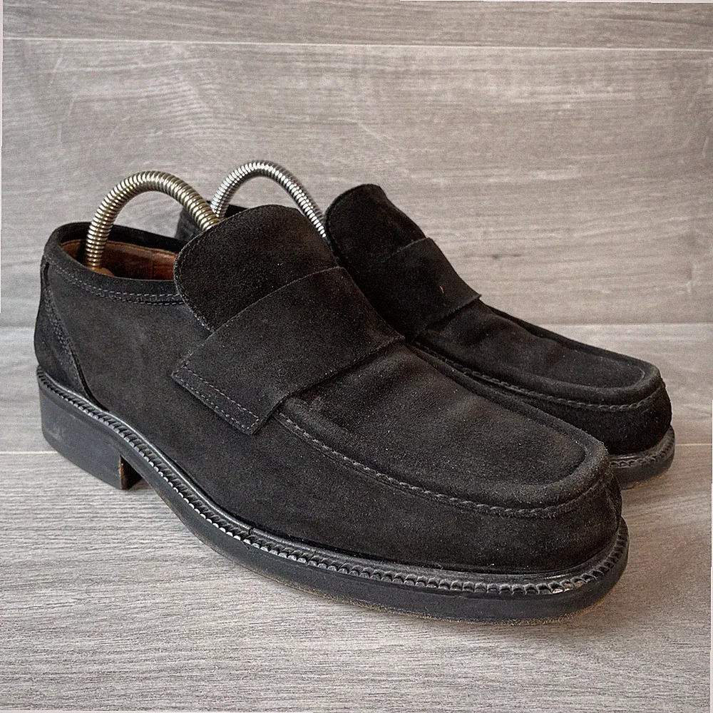 Russell & Bromley Schuhe Damen Schwarz Größe 7 (EU 41) Unisex Chunky Loafer Wildleder