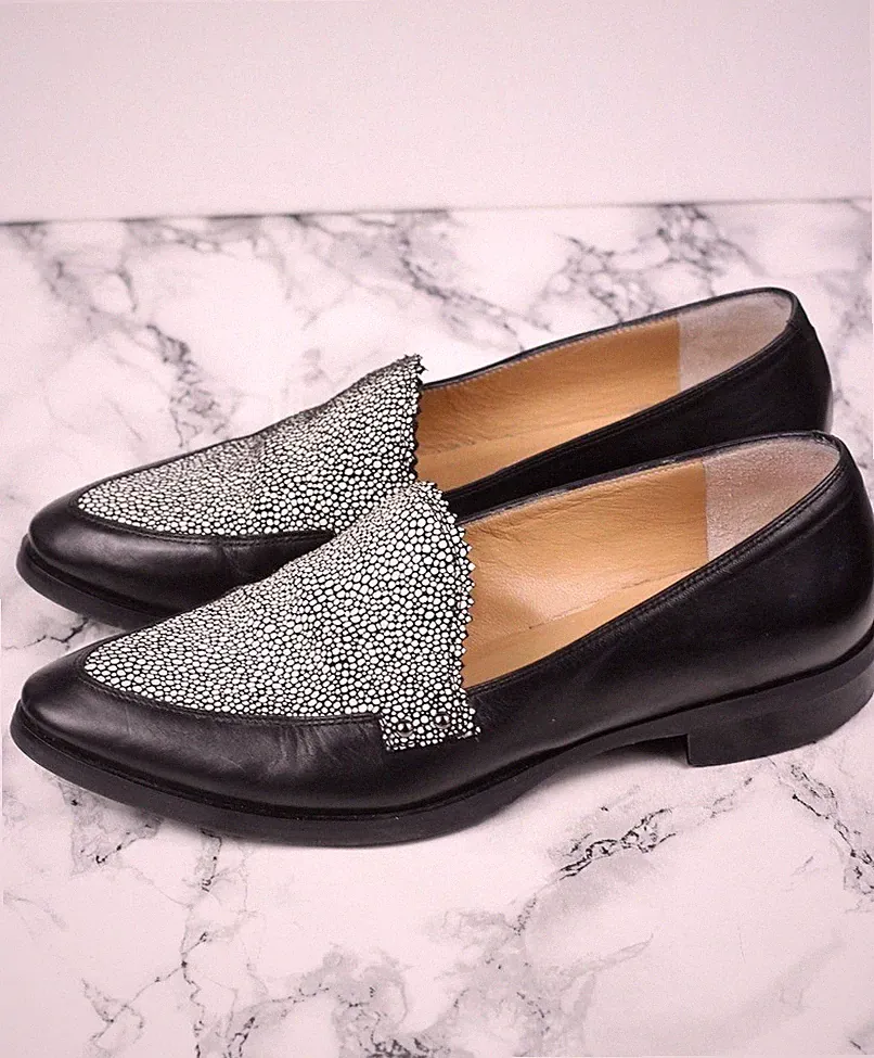 Russell & Bromley schwarze Leder Halbschuhe, Größe UK 3,5 / EU 36,5