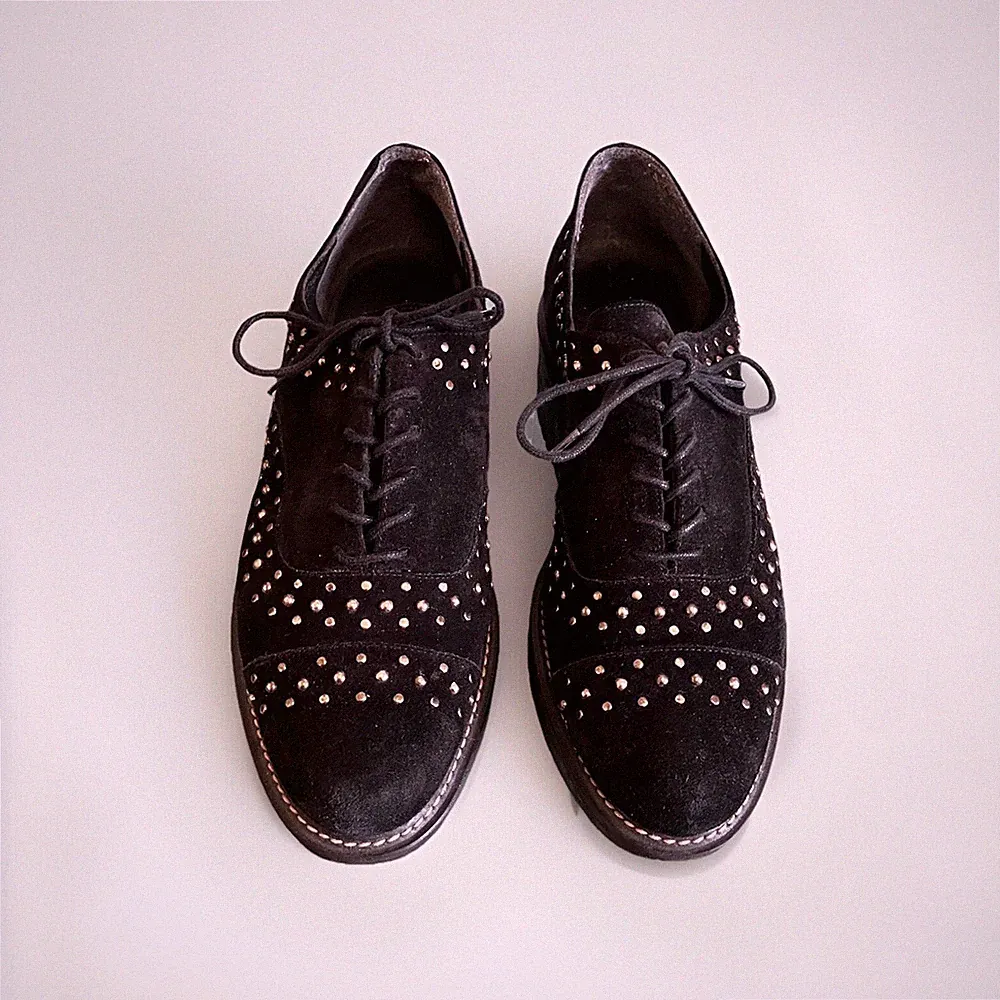 Russell Bromley x Stuart Weitzman schwarze Wildleder-Plateauschuhe Keilabsatz UK 6