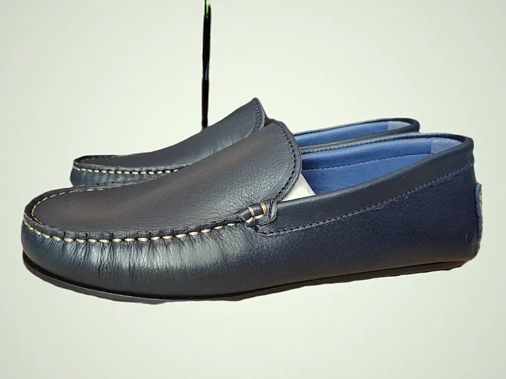 Sailor Herren Halbschuhe Freizeit Fahrschuhe / Mokassins - Blau/Marine Leder, Comfort