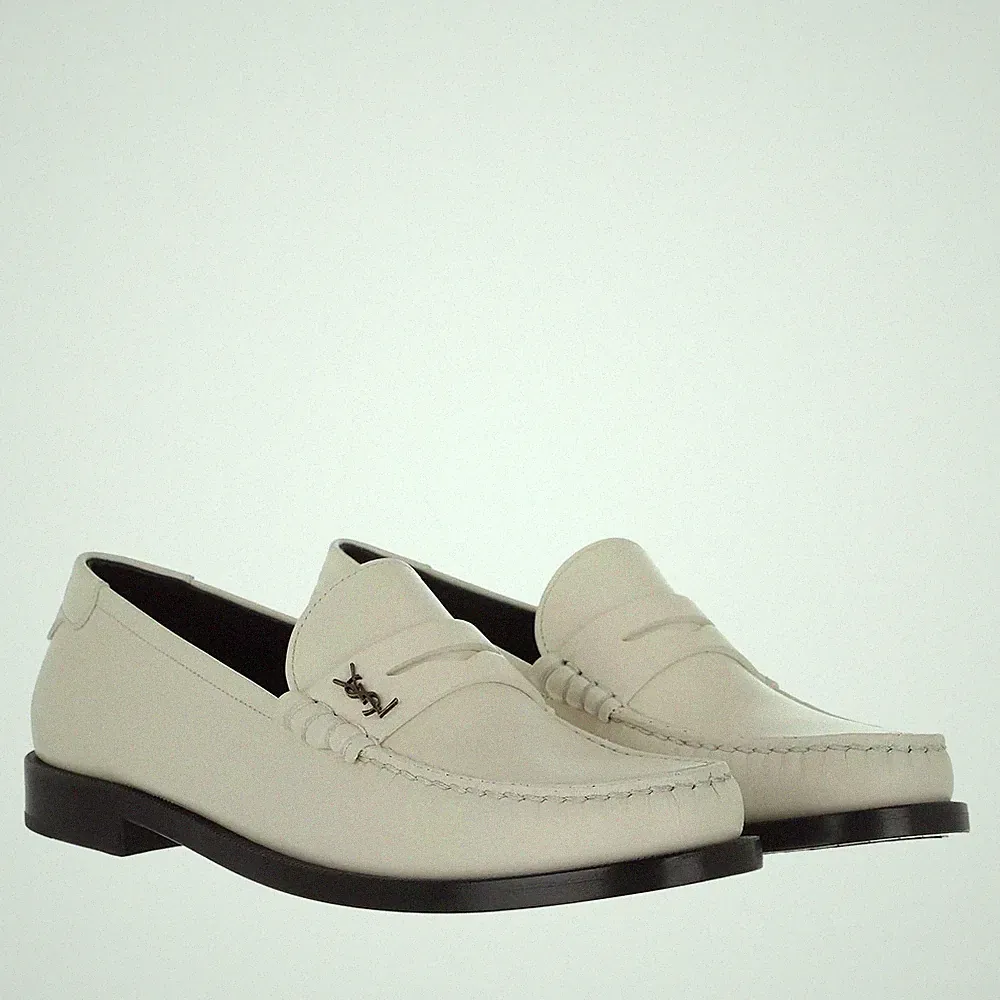 Saint Laurent LE LOAFER MONOGRAM PENNY SLIPPERS Glattleder YSL OVP Original EU38