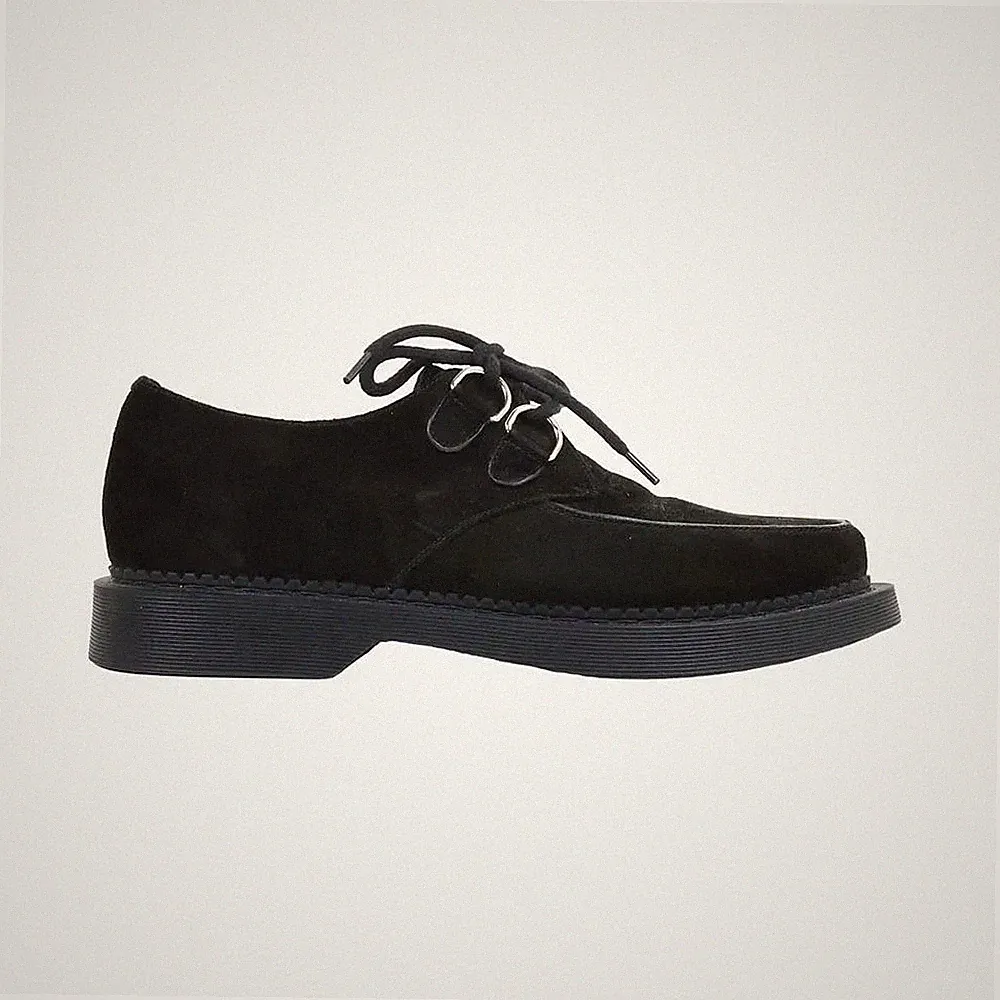 Saint Laurent unbenutzte Wildleder Halbschuhe 40,5 schwarz NGGM17D1 159561874 [U]