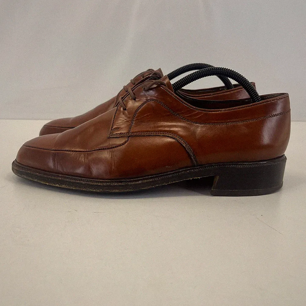 Sajoma Herren Leder Oxford Halbschuhe Elegant Schuhe Braun Größe UK 8 Hergestellt in Portugal