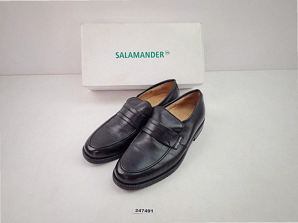 Salamander Schuhe Loafer Monza schwarz Leder Größe 9 (41,5) extra weit #247491