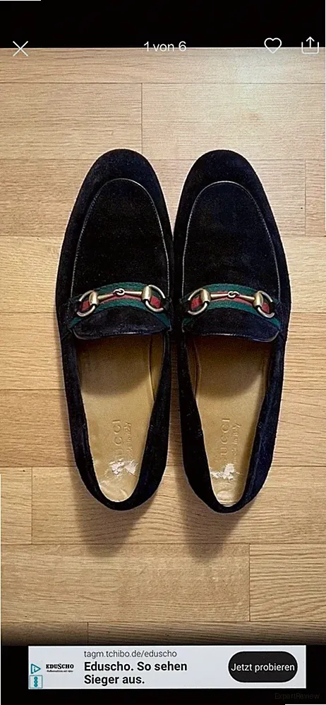 SALE Gucci Loafers Suede Shoes Black Horsebit Web Red Brixton Mens OVP war 890€