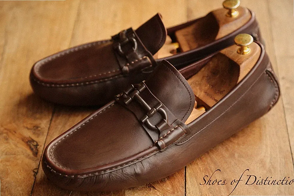 Salvatore Ferragamo Braun Leder Bit Schuhe Halbschuhe Herren UK 11,5 D US 12,5