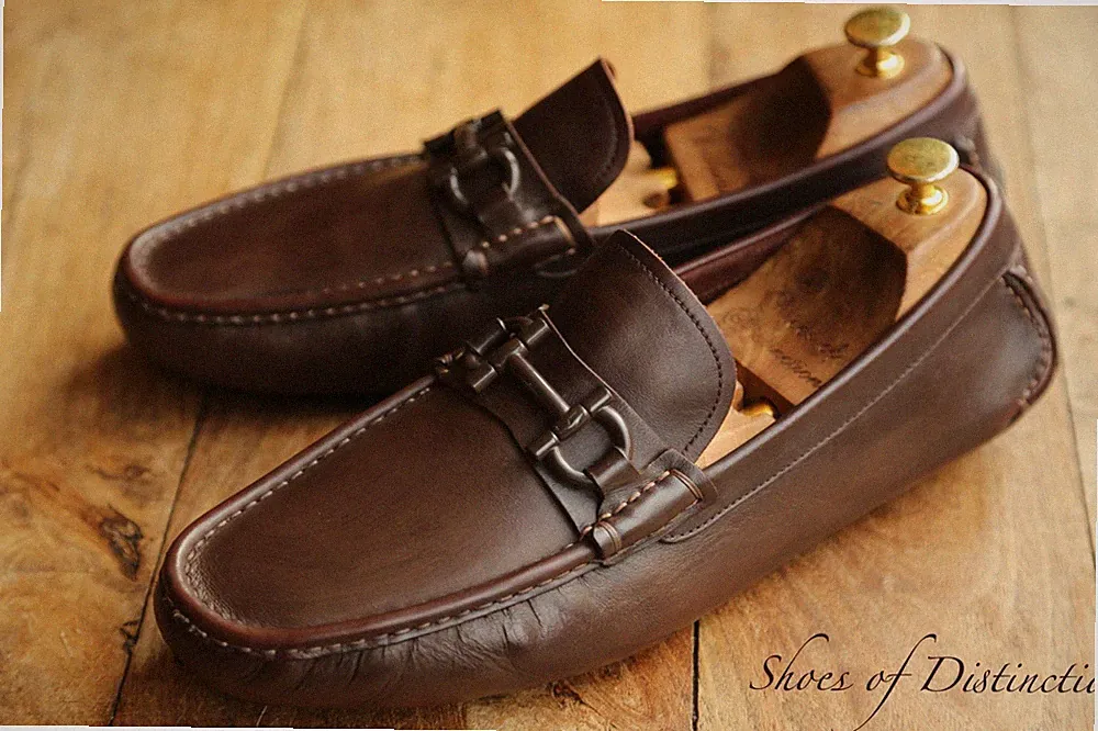 Salvatore Ferragamo Braun Leder Bit Schuhe Halbschuhe Herren UK 11,5 D US 12,5