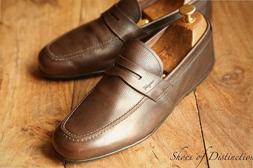 Salvatore Ferragamo Braun Penny Schuhe Halbschuhe Herren UK 7 EEE EU 41 US 8