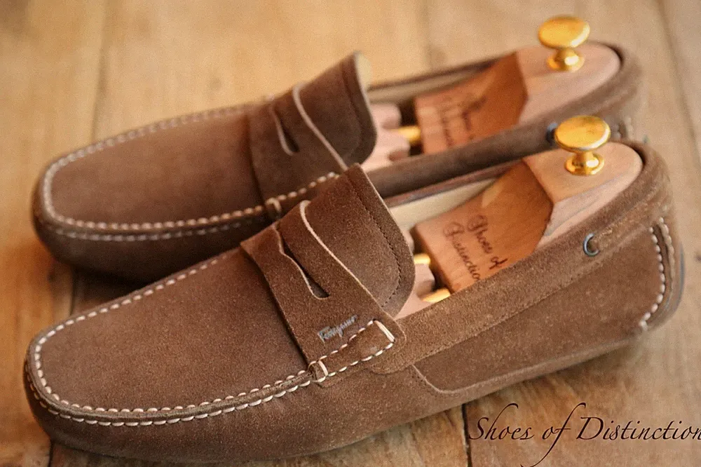 Salvatore Ferragamo Braun Wildleder Schuhe Halbschuhe Herren UK 6 EE US 7 EU 40