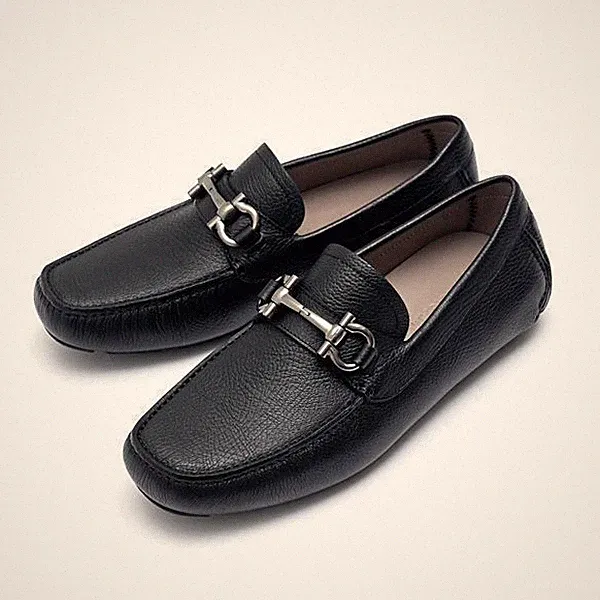 Salvatore Ferragamo Gancini Fahrschuhe PARIS - NEU NERO 755610 62851888 [U]