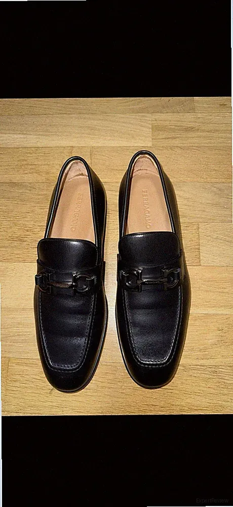 Salvatore Ferragamo Gancini Loafer Moccasin Leder Schwarz EU 43 OVP Rechnung