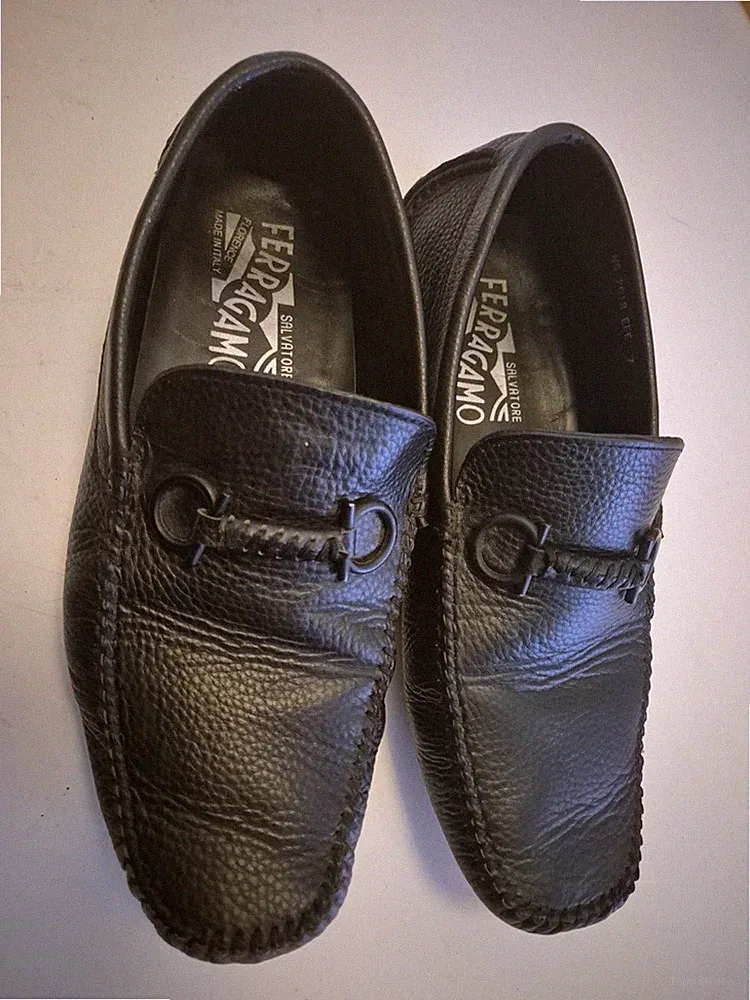 SALVATORE FERRAGAMO HALBSCHUH FAHRER SCHWARZ GRÖSSE 7