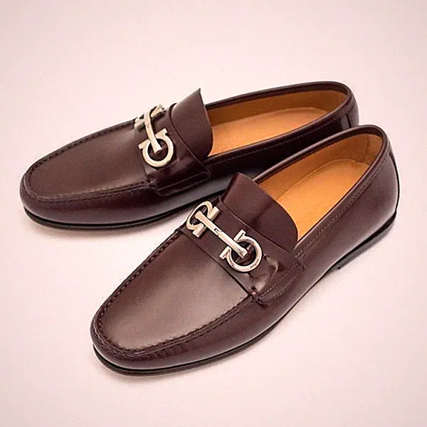 Salvatore Ferragamo Herren Halbschuh mit Gancini GALILEO NERO 758402 51589411 [U]