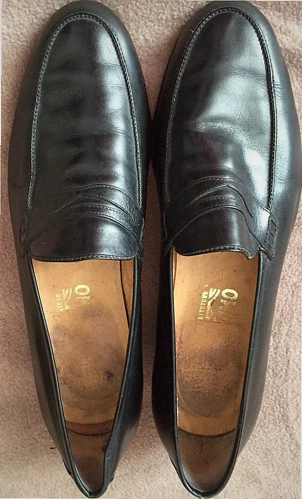 SALVATORE FERRAGAMO - Herren Halbschuhe - 10 - 2E - Made in Italy - Original