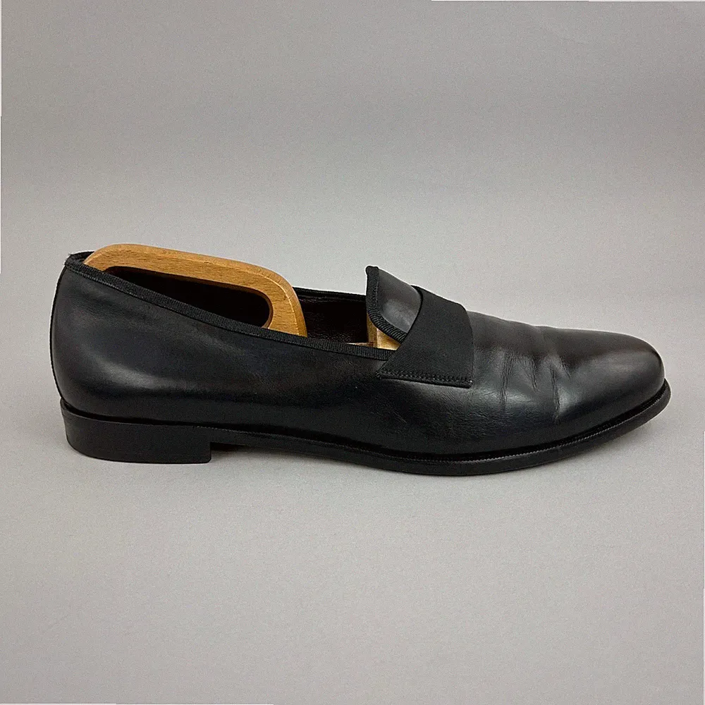 Salvatore Ferragamo Schuhe US11 UK10 Smoking Schwarz Leder Oper Abend Halbschuhe