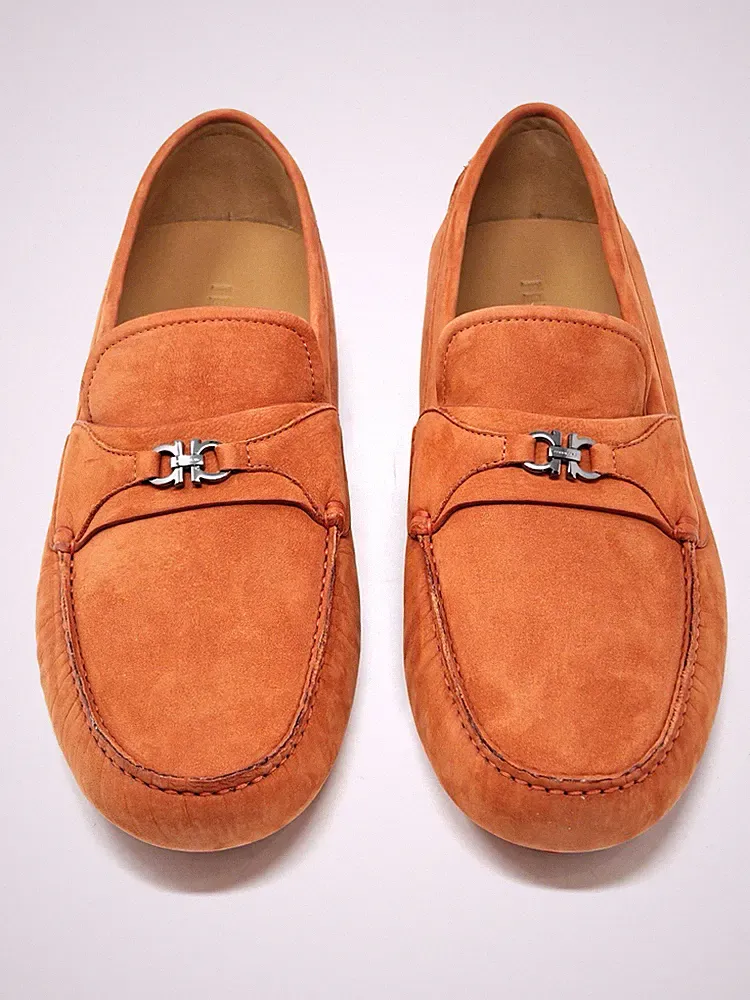 Salvatore Ferragamo Wildleder Halbschuhe Florin Gancini Drivers UK 9 US 9,5 14250