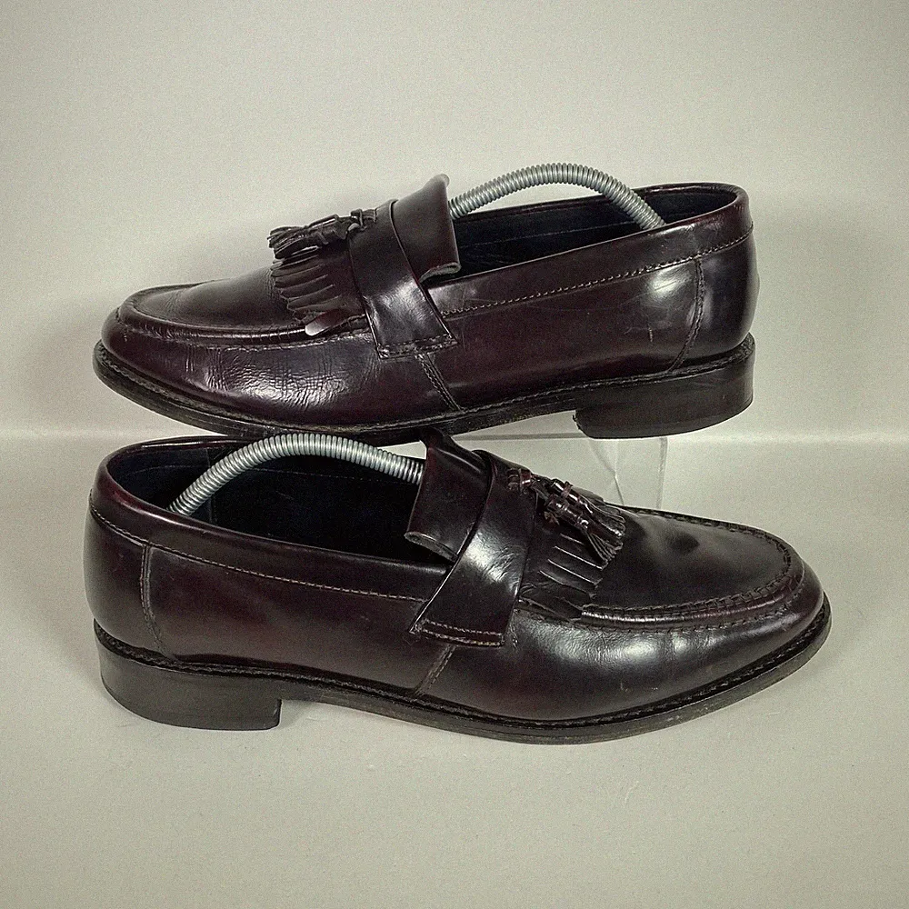 Samuel Windsor Schuhe Herren Größe UK 11 Ochsenblutrot Leder Quaste Halbschuhe