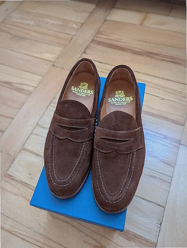 Sanders Penny Loafer Wildleder braun / 42 UK8 / ungetragen