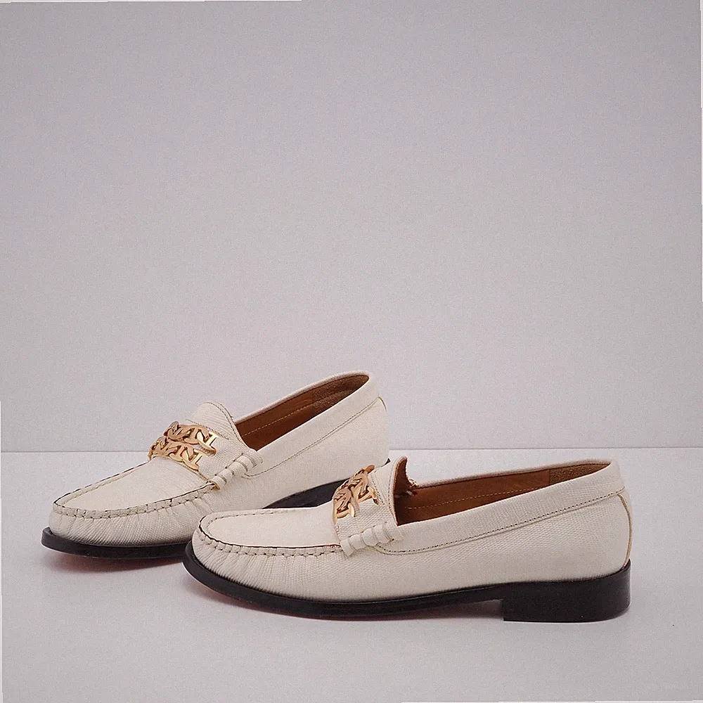 Sandro Damen Ecru Leder Halbschuhe Größe 36 EU 3,5 UK 6 US CFACH00142