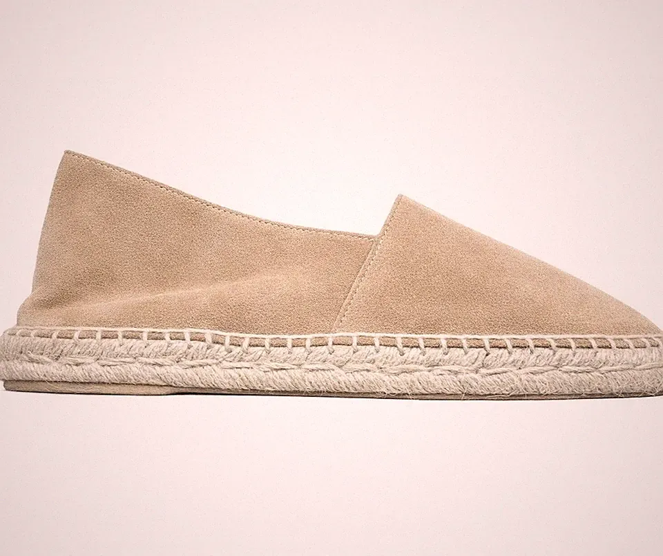 Sansibar Herren Espadrilles Wildleder Beige EU 42 geflochtene Sohle