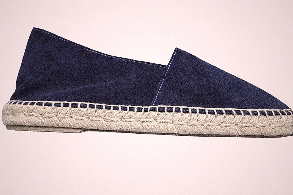 SANSIBAR Herren Leder-Espadrilles Gr. 42 Fb. Blau Wildleder - NEU!