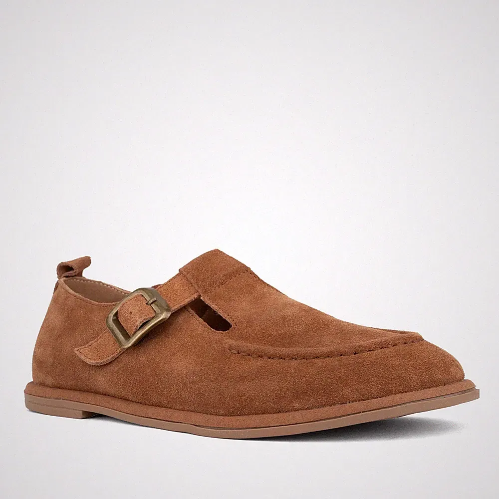 Santino Milano Damen Braune Wildleder Loafer Freizeit SAN6590-26117LBRW