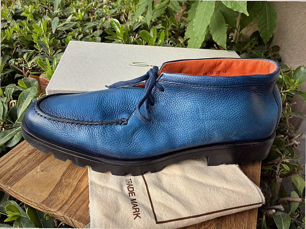 Santoni Halbschuh Summer Walk Blue Casual Santoni Herren 46