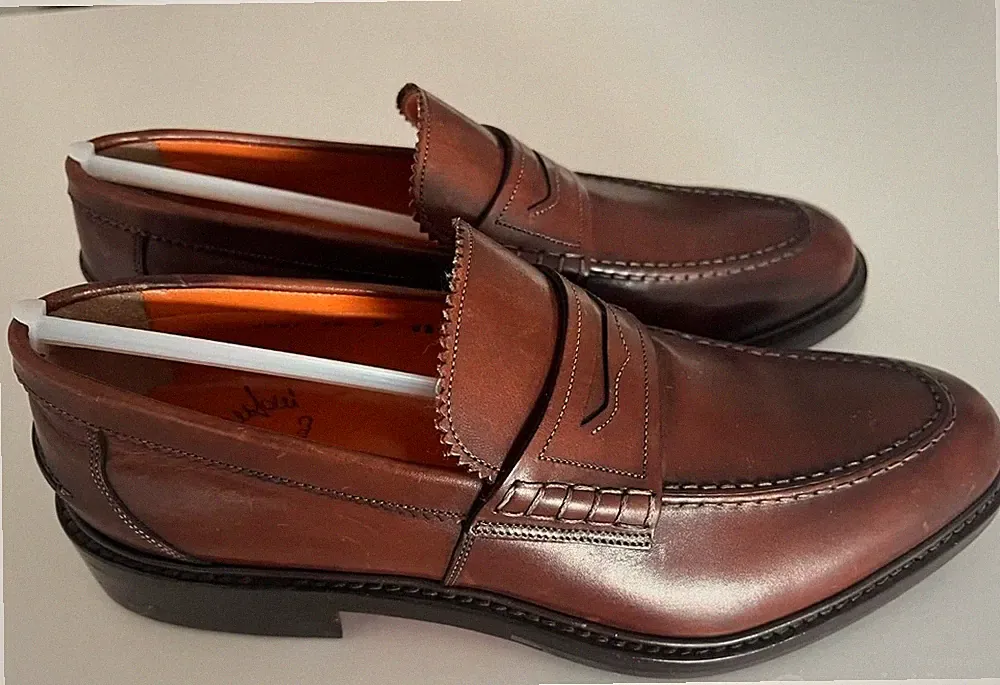 Santoni Leder-Loafer