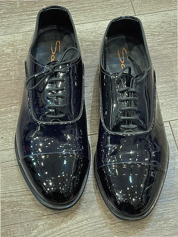 Santoni Herren Halbschuhe Lackleder Top Zustand