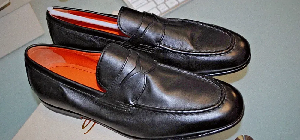 SANTONI LOAFER GOODYEAR ECHTLEDER GR 41 850,00 KARTON SAN-26A3