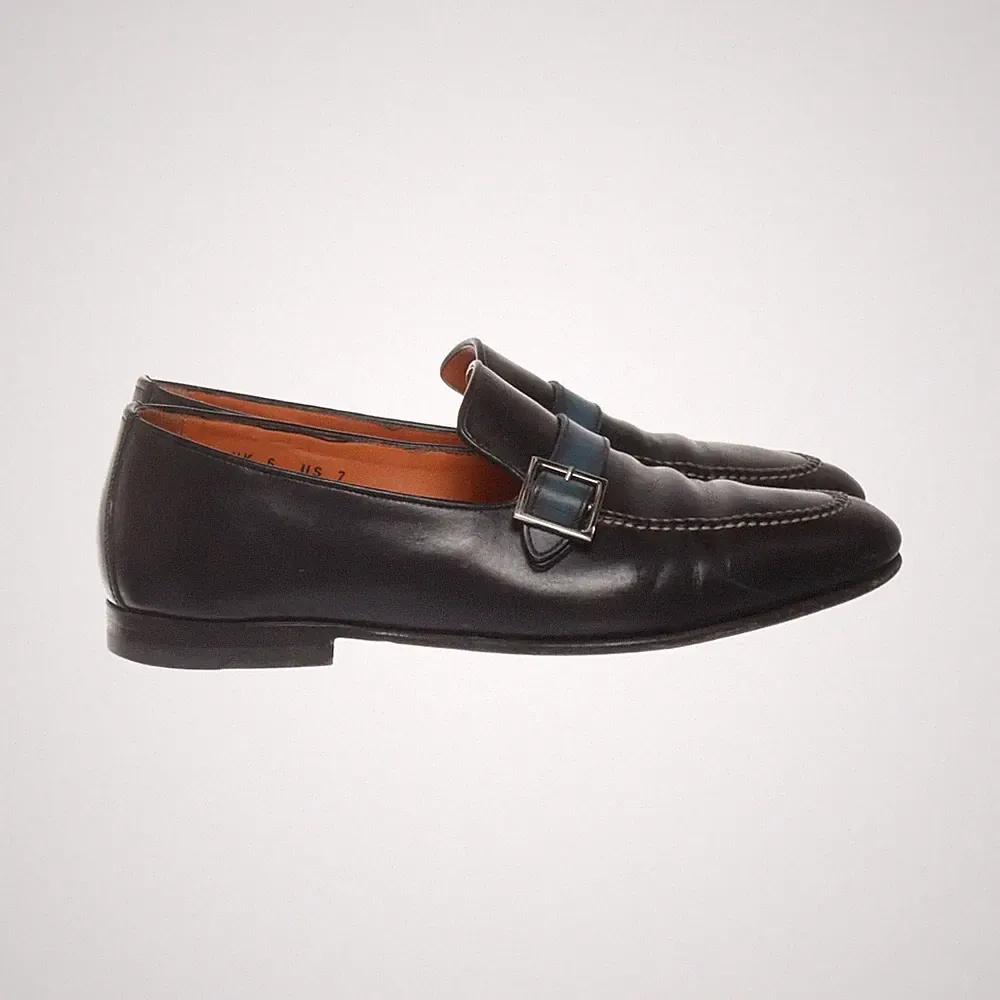 Santoni, Loafers, Größe: 39, Schwarz/Blau, Herren #YpG