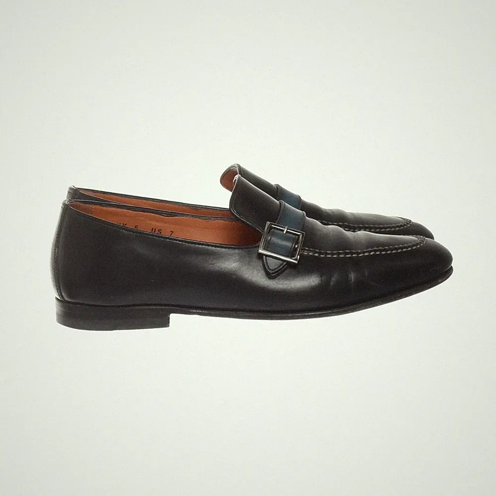 Santoni, Loafers, Größe: 39, Schwarz/Blau, Herren #YpG