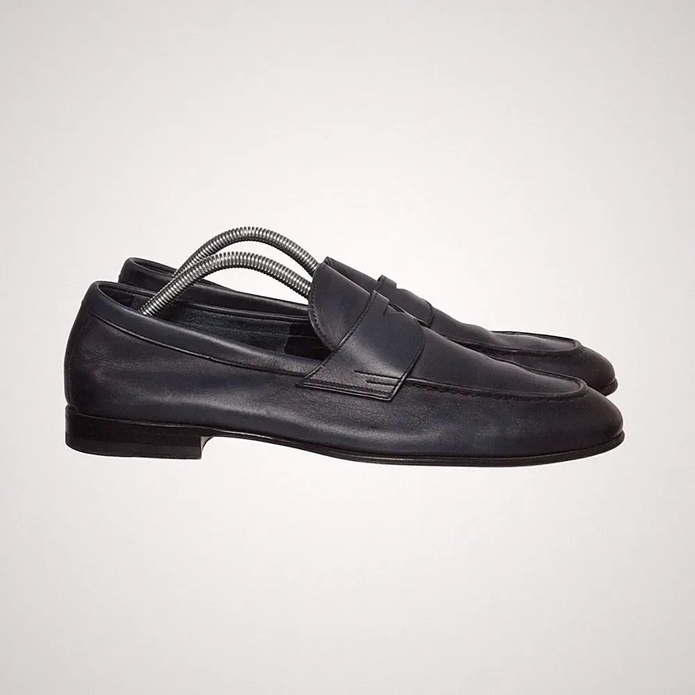 Santoni, Loafers, Größe: 42 1/2, Blau, Herren #J9f