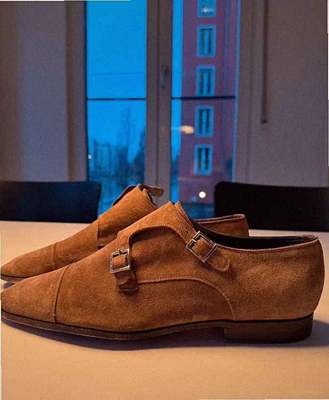 Santoni Monkstraps Loafer Doppelschnalle Gr.43 *UVP 890€*