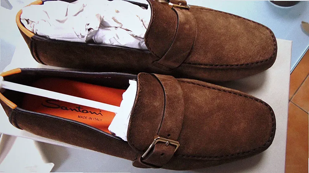 SANTONI SCHNALLE ECHT WILDLEDER GR 41,5 750,00 KARTON SAN-AA25