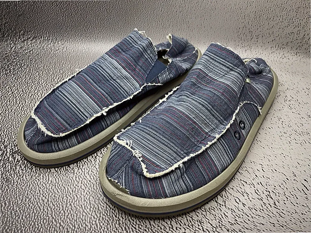 Sanuk Herren VAGABOND ST FUNK INDIGO STRIPE Größe US 14 UK 13 EU 47